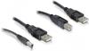 DeLock Kabelset 2-fach USB-A > DC + USB-B 30cm (82461)
