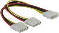 DELOCK Stromversorgung Molex 4pin -> 2x Molex 4pin St/Bu/Bu