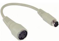 INLINE Tastatur-Adapterkabel, 5pol DIN-Buchse an PS/2-Stecker, L&auml;nge: ca, 10cm