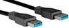 USB Kabel A Stecker zu A Stecker 3 m, blau (USB 3.0, 2.0 und 1.1)