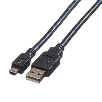 Roline USB 2.0 Kabel Typ A - 5-Pin Mini 1,8m (11.02.8719)