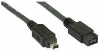InLine 34901, InLine FireWire Kabel, IEEE1394 4pol Stecker zu 9pol Stecker, schwarz,
