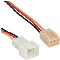 InLine L&uuml;fterkabel Verl&auml;ngerung, 3pol Molex St/Bu, L&auml;nge 30cm