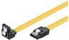 Good Connections SATA 6 Gb/s Anschlusskabel mit Metallclip, gewinkelt, 1m, gelb