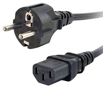 C2G Universal Power Cord - Stromkabel - IEC 320 EN 60320 C13 (W) - NEMA 5-15 (M) - 2 m - geformt (88543)