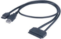 Festplatten/ssd Adapter [1x Sata-kombi-buchse 7+15pol. - 1x Usb 2.0 Stecker A,