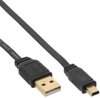 InLine Mini-USB 2.0 Flachkabel, USB A Stecker an Mini Stecker, 5m (31850F)
