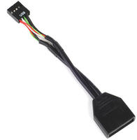 SILVERSTONE Pin Header interner USB 2.0 [Buchse]/USB 3.0 [Stecker], 0.1m