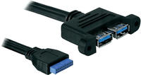 Delock Usb Usb3.0 Pinheader Bu - 2xusb 3.0 A Bu Nebeneinand (82941)