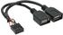 InLine USB 2.0 Adapterkabel, 2x Buchse A auf Pfostenanschluss (33440M)
