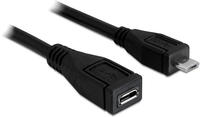 DeLOCK 83248 USB Kabel USB 2.0 1 m Micro-USB B 0,48 Gbit/s Schwarz