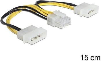DeLock Kabel Stromversorgung 8 Pin EPS > 2 x 4 Pin Molex (83410)