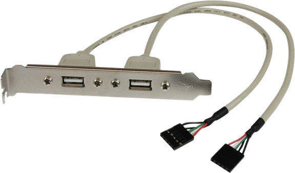 StarTech 2-Port USB A Slotblech-Adapter Buchse (USBPLATE)