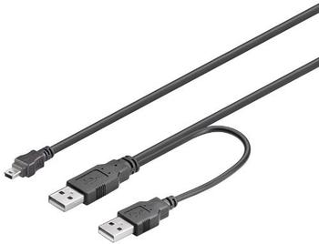 Mcab USB 2.0 Y-Kabel, 2 x A Stecker - mini B Stecker 5pol, 0.6m (7300050)