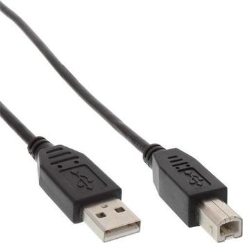 InLine USB 2.0 Kabel, A an B, schwarz, 0,5m (34550X)