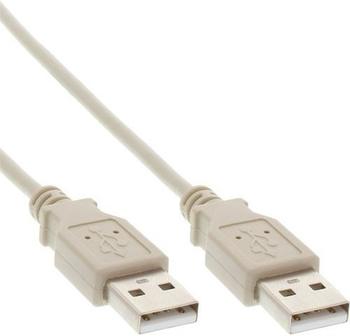 InLine USB 2.0 Kabel, A an A, beige, 3m (34330H)