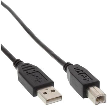 InLine USB 2.0 Kabel, A an B, schwarz, 5m (34555X)