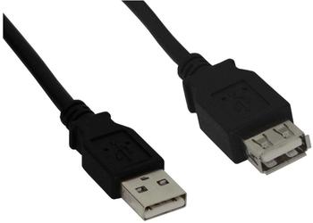 InLine USB 2.0 Verlängerung, Stecker / Buchse, Typ A, schwarz, 5m (34605B)