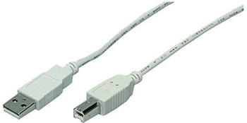 Mcab USB 2.0 Kabel - A auf B - St/St - grau - 1,8m (7100038)