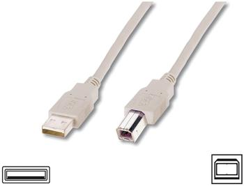 Assmann USB 2.0 Anschlusskabel USB A Stecker, USB B Stecker 5m (AK-300105-050-E)