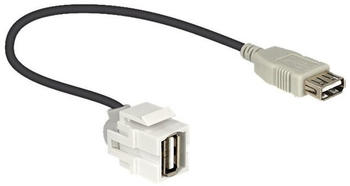 DeLock Keystone Modul USB 2.0 A Buchse > USB 2.0 A Buchse 250° mit Kabel (86329)