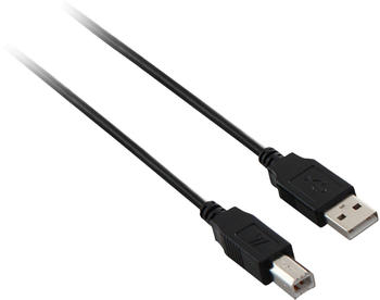 V7 USB 2.0 Kabel USB A zu B (m/m) schwarz 3m (V7E2USB2AB-03M)