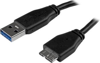 StarTech 50cm schlankes SuperSpeed USB 3.0 A auf Micro B Kabel - St/St (USB3AUB50CMS)