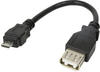 Logilink AU0030 USB Adapter Kabel, USB 2.0, Micro B Male zu USB A Female, 0,08m
