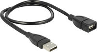 DeLOCK 50cm USB 2.0 USB Kabel 0,5 m USB A 0,48 Gbit/s Schwarz