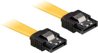 Delock Sata-kabel 3.0 Sata - Sata St/st 0,30m Clip Gelb (82805)