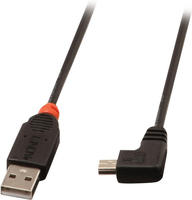 Lindy 31972 USB Kabel USB 2.0 2 m USB A Mini-USB B 0,48 Gbit/s Schwarz