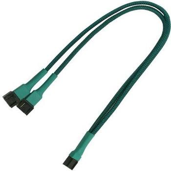 Nanoxia 3-Pin Molex Y-Kabel - 60 cm - grün
