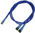Nanoxia 3-Pin Y-Kabel - 60 cm - blau
