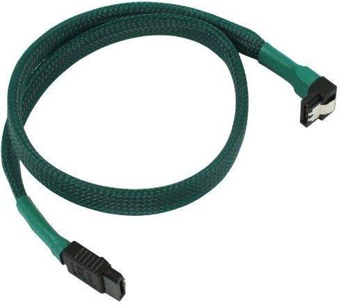 Nanoxia SATA 3.0 Kabel abgewinkelt 45 cm, grün