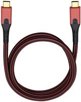 Oehlbach USB-Kabel USB 3.2 Gen1 USB-C&reg; Stecker, USB-C&reg; Stecker 1.00 m Rot/Schwarz