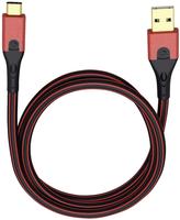 Oehlbach USB-Kabel USB 3.2 Gen1 USB-A Stecker, USB-C&reg; Stecker 3.00 m Rot/Schwarz