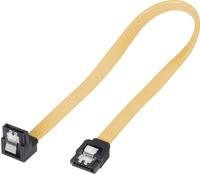 GOOBAY PC Datenkabel, 6 Gbits, 90 Clip, 0.3 m, Gelb - SATA L-Typ Stecker - SATA L-Typ