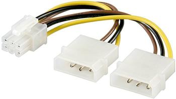 Goobay PCIe 6pin Stromadapter 0,15m (51360)