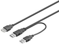 USB 2.0 Y Kabel 2xM -> 1xF -30cm