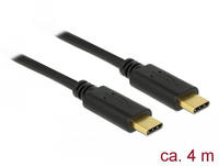 Delock USB-C&reg; Kabel USB 2.0 USB-C&reg; Stecker, USB-C&reg; Stecker 4.00m Schwarz 83868