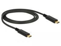 Delock Kabel Usb 3.1 Gen2 C C E-marker 5a 1.0m Schwarz (85531)