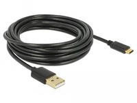 Delock USB-Kabel USB 2.0 USB-A Stecker, USB-C&reg; Stecker 4.00m Schwarz 83669