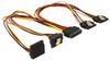 Delock 60148 0.3m SATA 15-pin Beige - Orange - Rot - Gelb SATA-Kabel, 60148