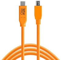 Tether Tools CUC2515-ORG, Tether Tools USB-C zu 2.0 Micro- B 5-Pin 4,60m orange