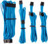 Corsair Premium PSU Cables Starter-Kit Typ 4 Gen 4 mit Einzelummantelung - blau