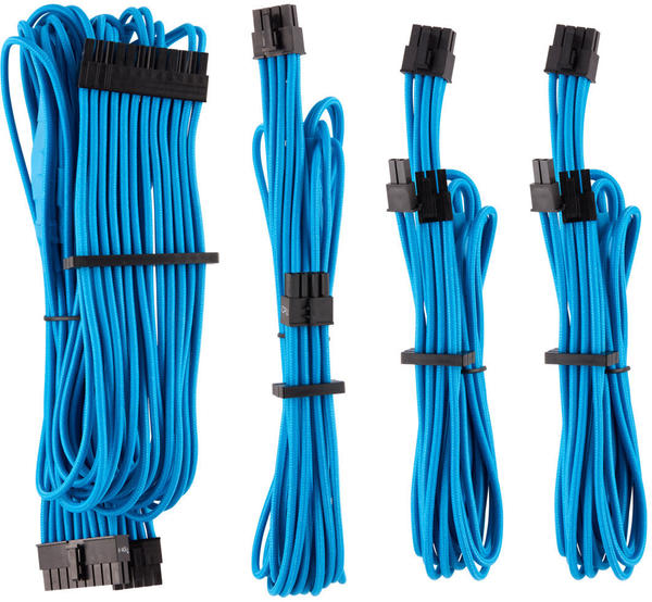 Corsair Premium PSU Cables Starter-Kit Typ 4 Gen 4 mit Einzelummantelung - blau