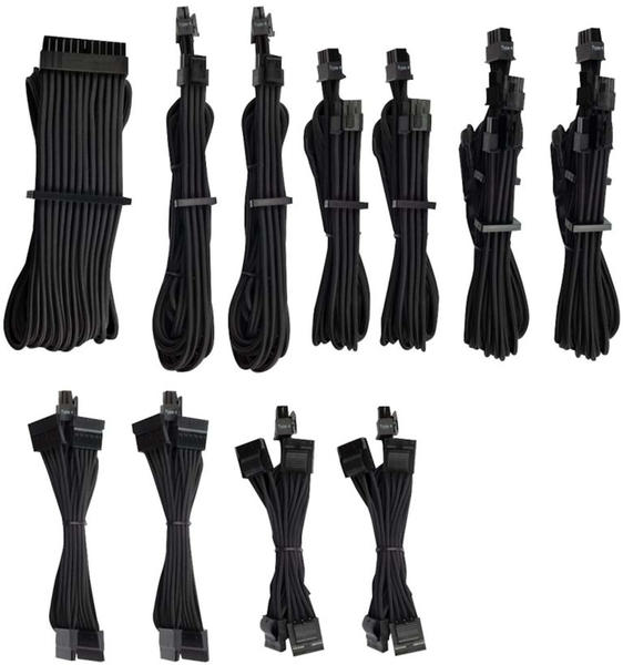 Corsair Premium PSU Cables Pro-Kit Typ 4 Gen 4 mit Einzelummantelung - schwarz