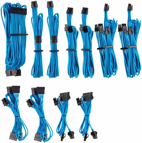 Corsair Premium PSU Cables Pro-Kit Typ 4 Gen 4 mit Einzelummantelung - blau