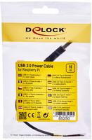 Delock USB-Kabel USB 2.0 USB-A Stecker, offene Kabelenden 0.10m Schwarz 85250