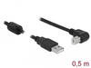 DeLock Kabel USB 2.0 A Stecker > USB 2.0 B Stecker 90 G gewinkelt unten 0,5 m...